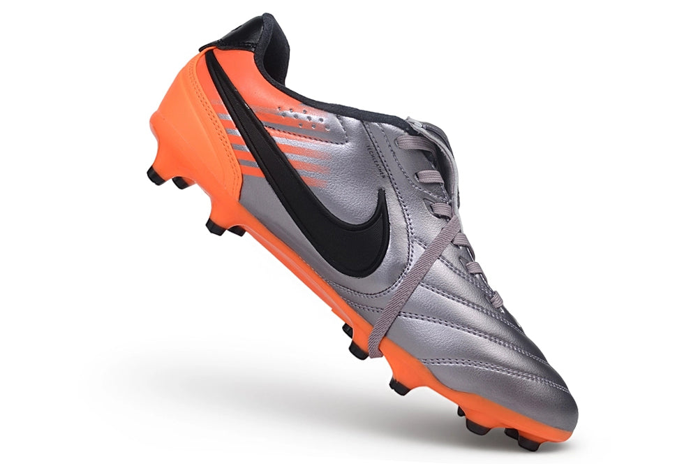 Tacos de Fútbol Nike Tiempo Ligera Pro FG - Gris / Naranja (Césped Natural / Firm Ground)