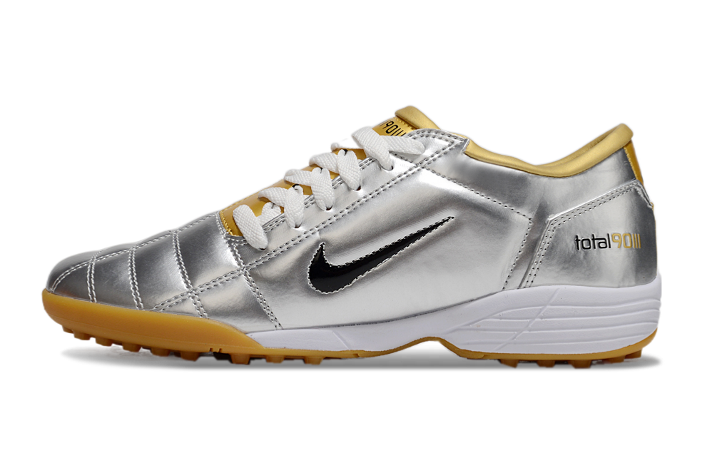 Tenis de Fútbol Nike Total 90 TF - Plata / Dorado (Césped Sintético / Turf)