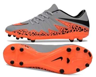 Tacos de Fútbol Nike Hypervenom Phantom II FG - Gris / Naranja (Césped Natural / Firm Ground)