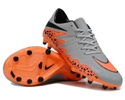Tacos de Fútbol Nike Hypervenom Phantom II FG - Gris / Naranja (Césped Natural / Firm Ground)